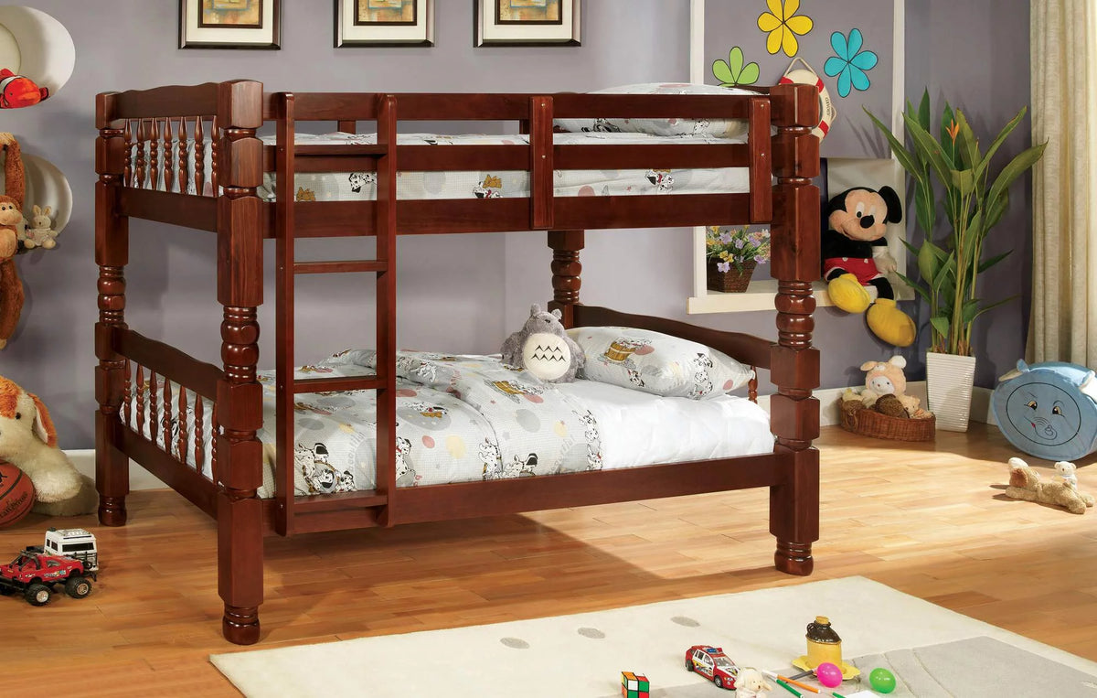 Wood Bunk Bed Twin/Twin Cherry L8131