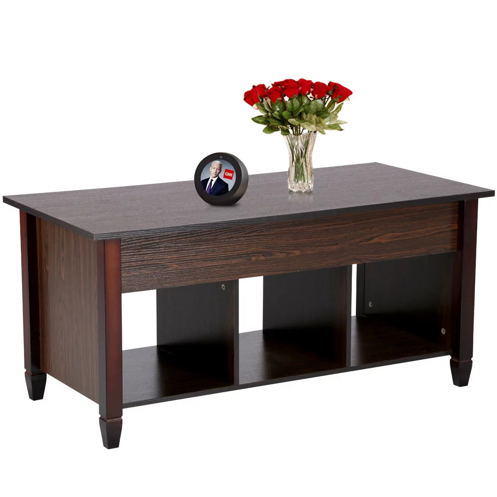 Modern Lift Top Coffee Table with 3 Storage Compartments K379