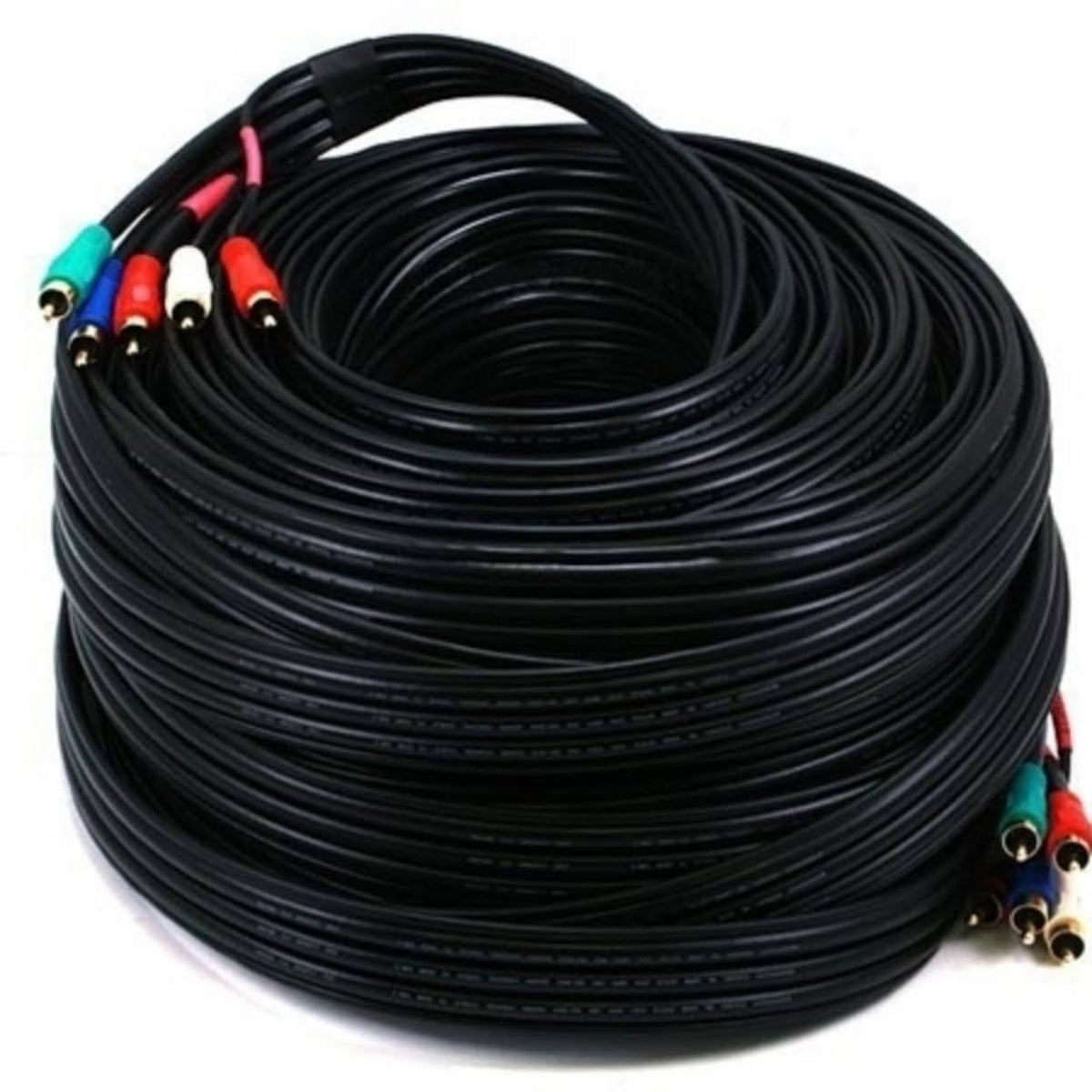 100ft 22AWG 5-RCA Component Video Audio Coaxial Cable Black P3410