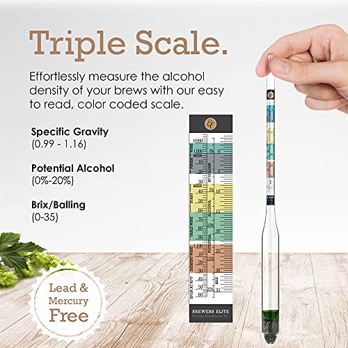 Triple Scale Hydrometer Set with Hardcase and Cloth H937