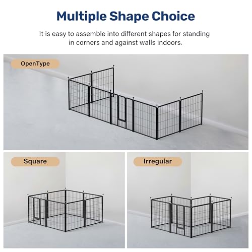32 Inch 8 Panels Heavy Duty Metal Portable Pet Playpen Q387877