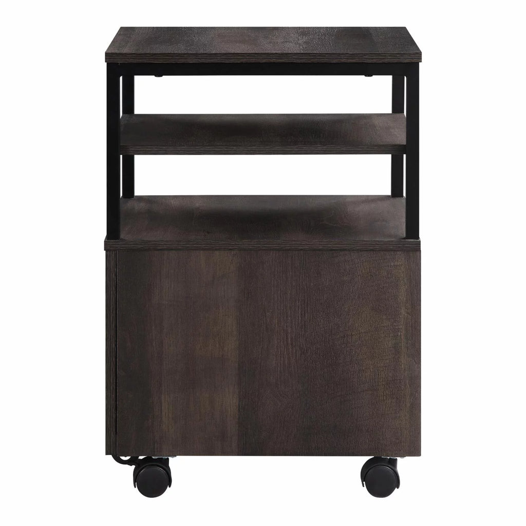 Wood 1-Drawer Mobile Storage Cart N678