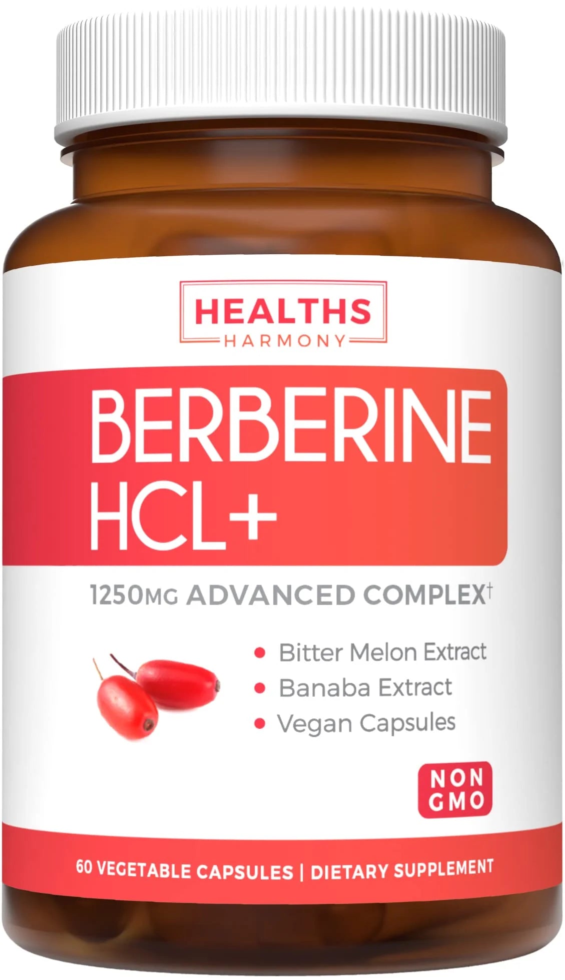Berberine HCL Bitter Melon Banaba Leaf Extract Capsules 500mg 60 Caps I784