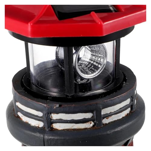 Solar Powered Led Lighthouse Garden Statue Q61897