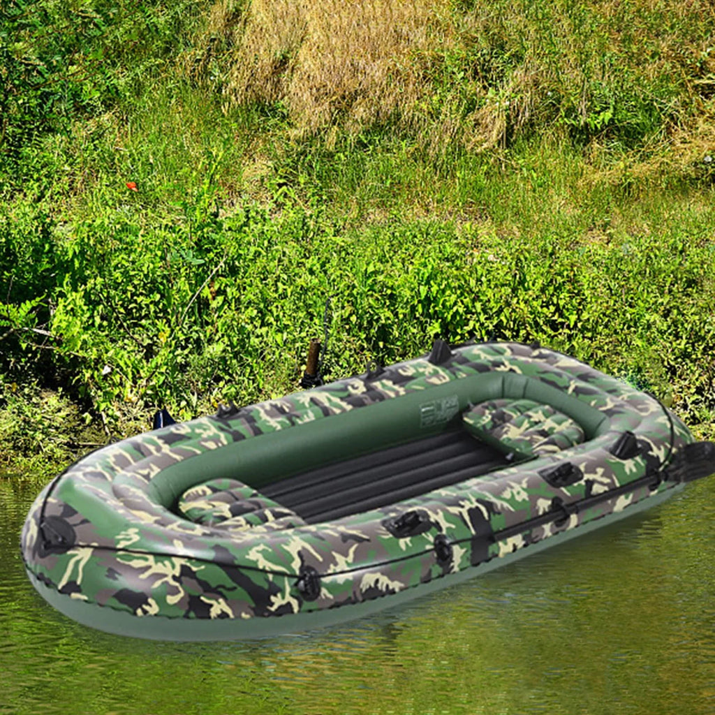 4 Person Inflatable Raft with Pump and Oars Q389681
