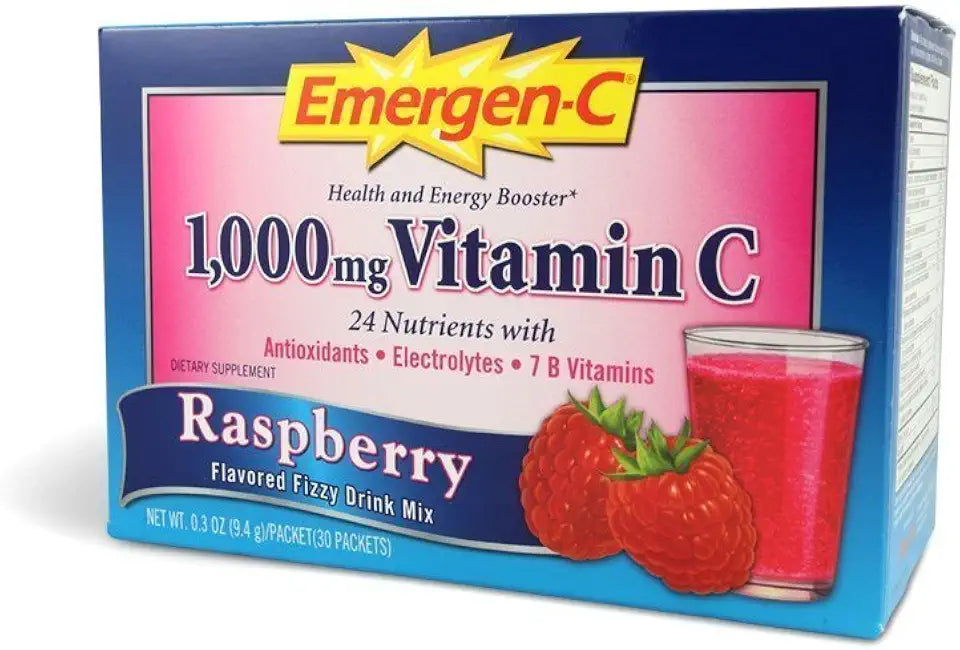 Raspberry Vitamin Drink Mix 1000 Mg 30 Packet 3 Packs L1867