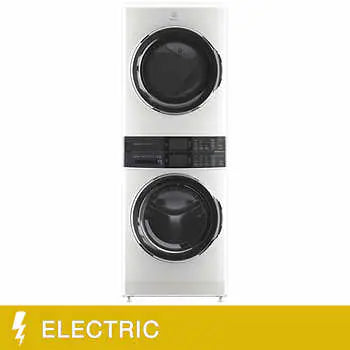 White Front Load Laundry Tower with 5.2 Cu. Ft. Washer, 8.0 Cu. Ft. Y619