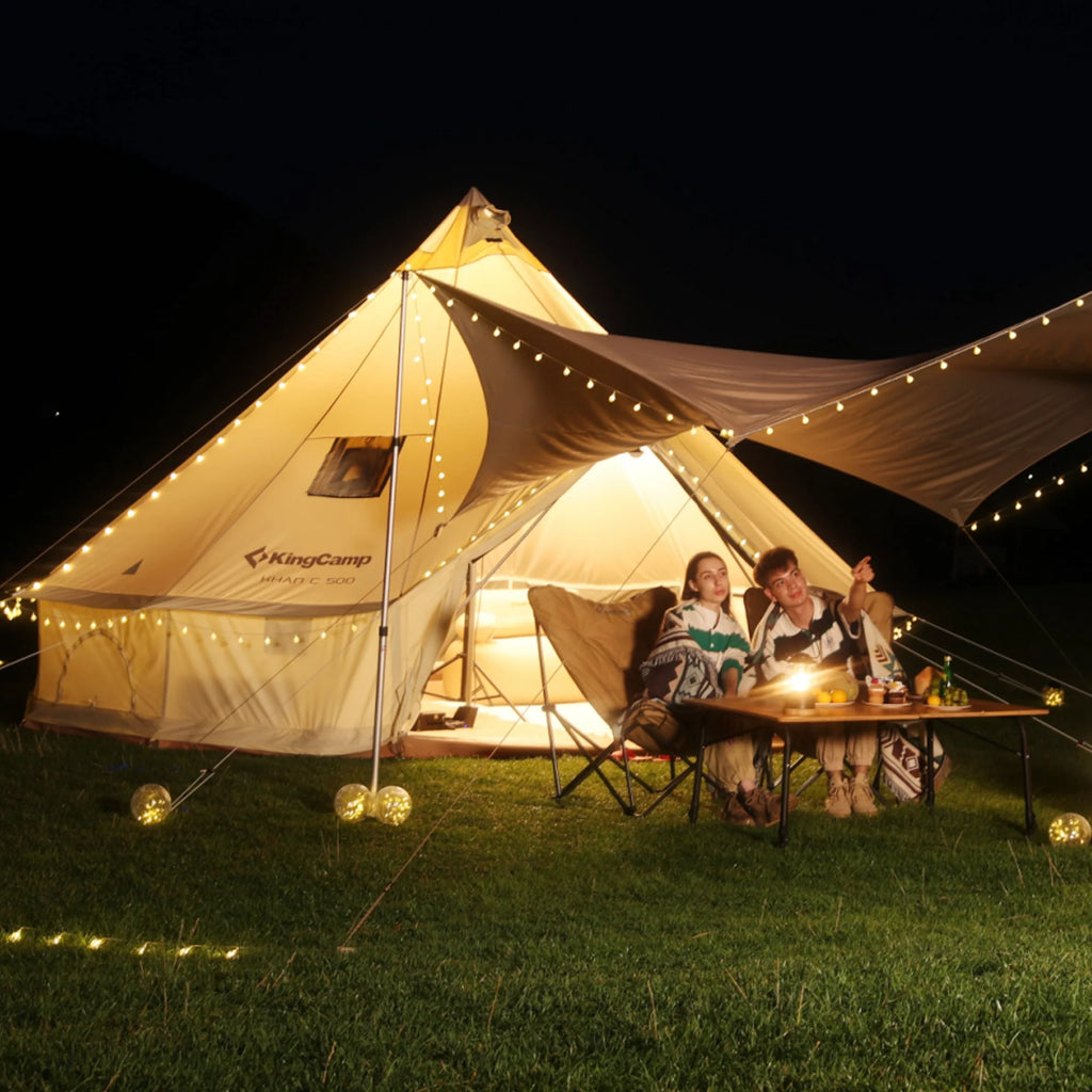 Canvas Bell Tent with Stove Jack Hole, 8-People 4 Seasons P34509