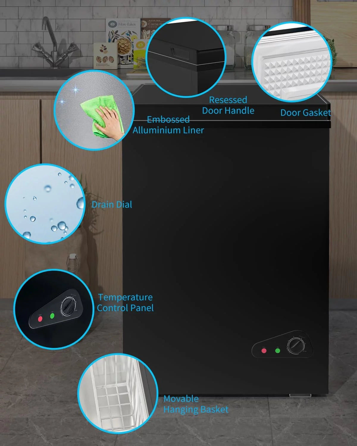 Black 4.8 Cu ft Chest Freezer Q209372