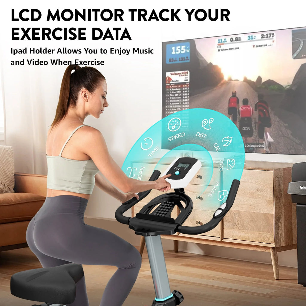 Indoor Cycling Bike Magnetic Stationary Exercise Bike 40lbs Flywheel L794