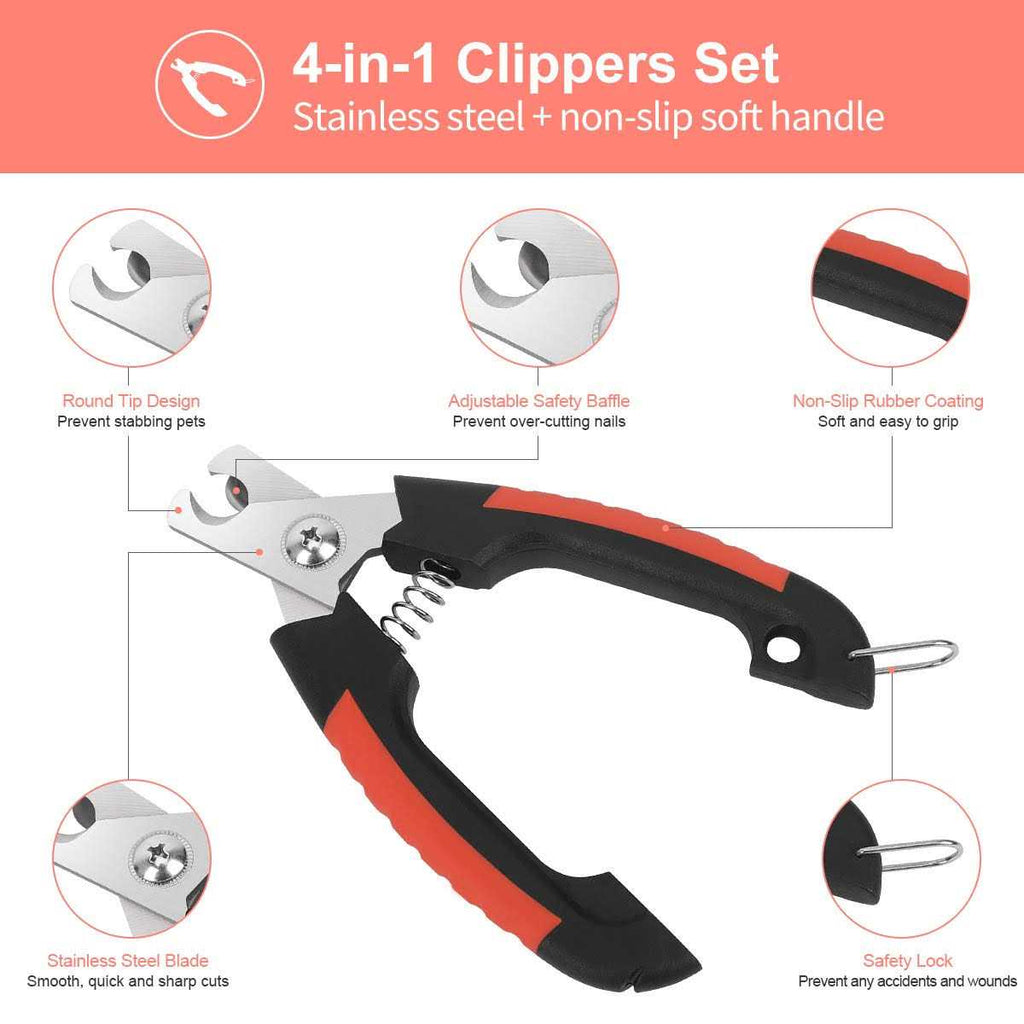 Dog Nail Clippers Trimmer Set with Safety Guard S309645