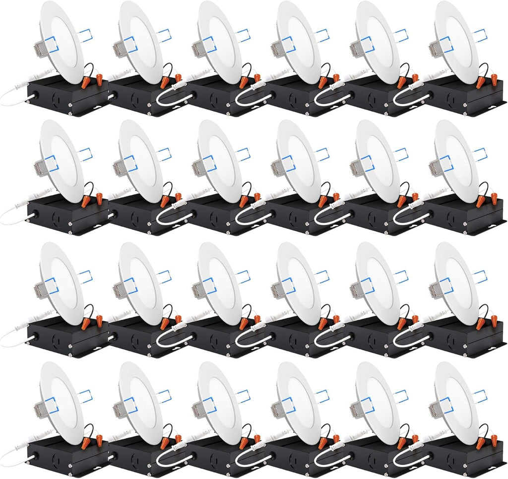 24 Pack 6 Inch Ultra Thin LED Recessed Ceiling Lights F88000