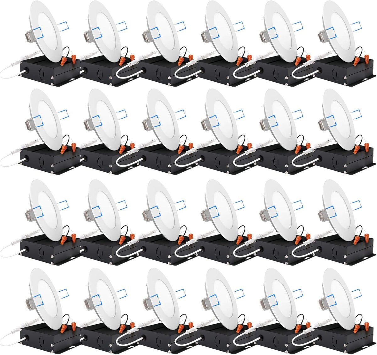 24 Pack 6 Inch Ultra Thin LED Recessed Ceiling Lights F88000