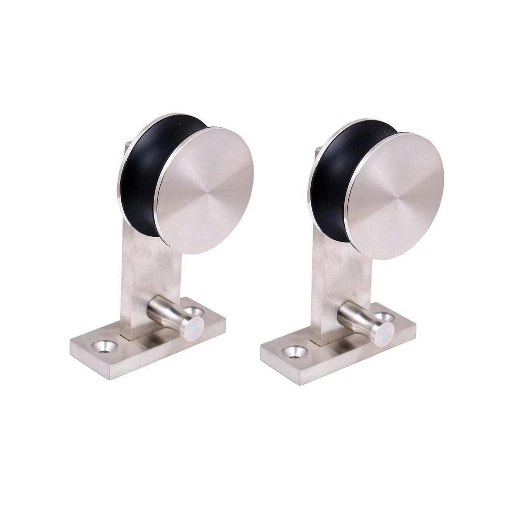 96 in. Stainless Steel Sliding Door Track and Hardware Set J215
