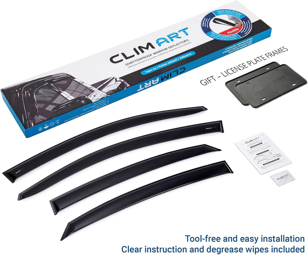 Dark Smoke Tape-on Window Deflectors 4 pcs V28471