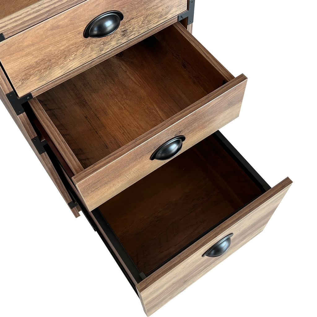 Oak Particle Board and Wood Desk V4096