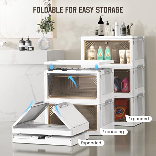 4 Pack 11.8 Gal Plastic Storage Bins with Lid T68981