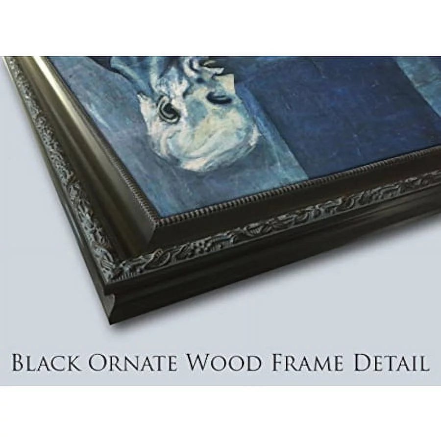 Black Ornate Wood Framed Art Print G2604