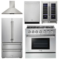 36 Gas Range, Range Hood, Refrigerator, Dishwasher, Wine Cooler V38065