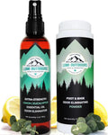 Natural Shoe Deodorizer Spray and Foot Powder Bundle K31821