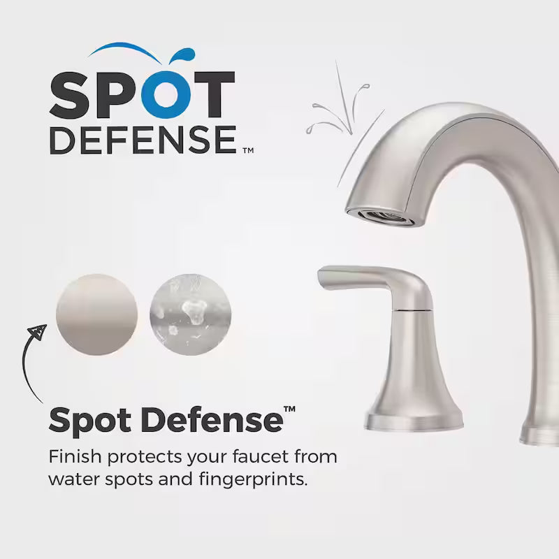 8 in. Widespread Double Handle Bathroom Faucet Brushed Nickel J594033