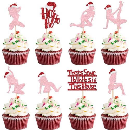 36 PCS Christmas Cupcake Toppers Double Sided Cupcake Picks M659