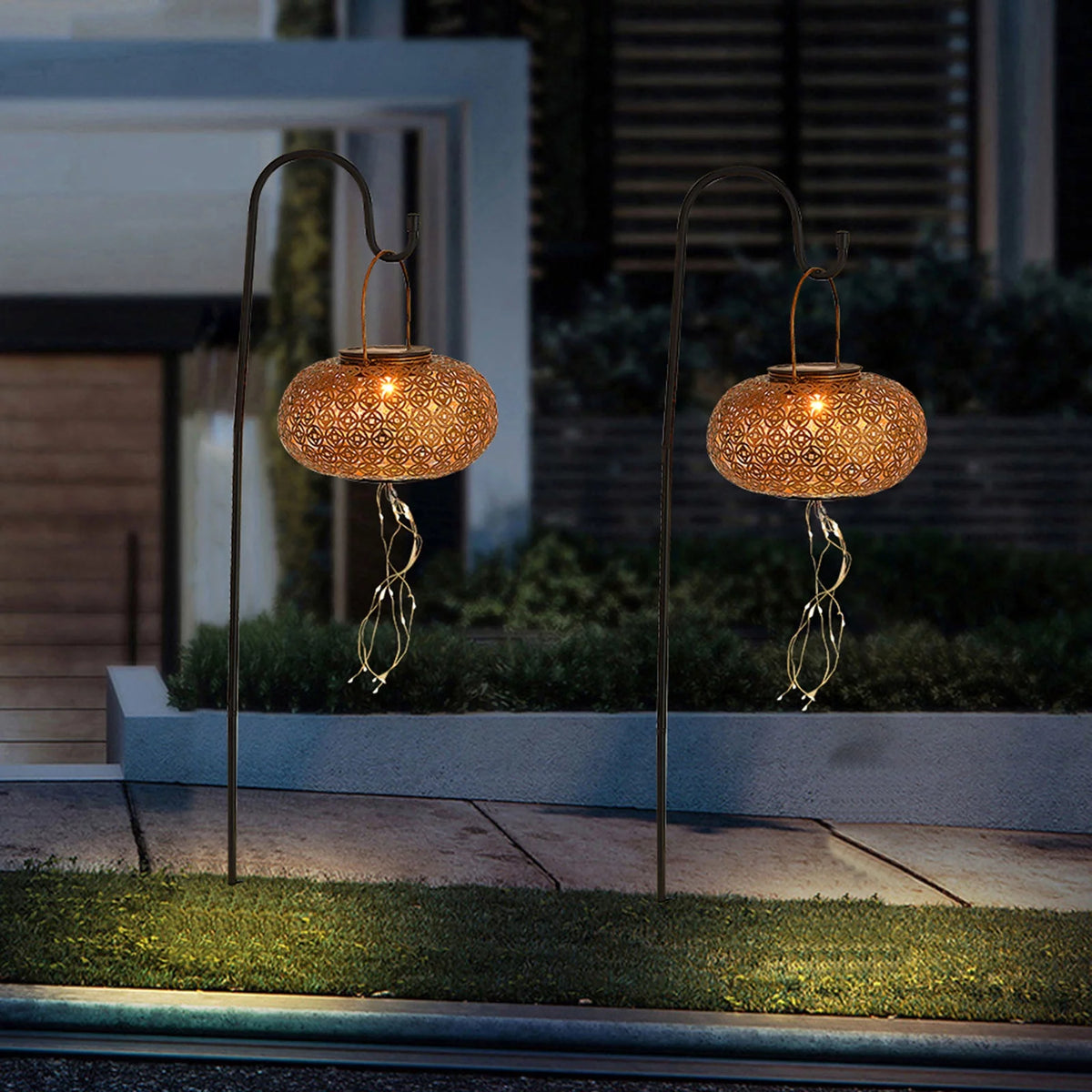 Solar Powered Chinese Lantern String Lamp M621317