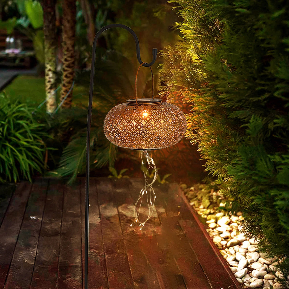 Solar Powered Chinese Lantern String Lamp M621317