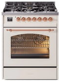 Antique White Copper Trim 30 Dual Fuel Propane Gas Range S262567