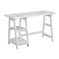 White Trestle Desk with Shelves V519784
