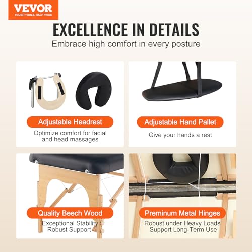 30" Wide Heavy Duty Folding Massage Table V1930