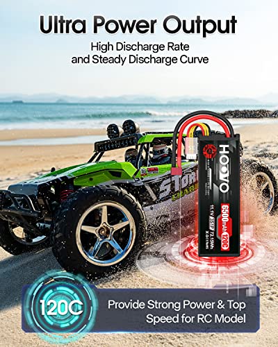 7.4V 70C 6200mAh 2S Lipo Battery Hard Case with Plug 2 Packs W223366