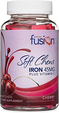 Cherry Flavored Gluten Free Iron Soft Chew with Vitamin C 60 Count W6597