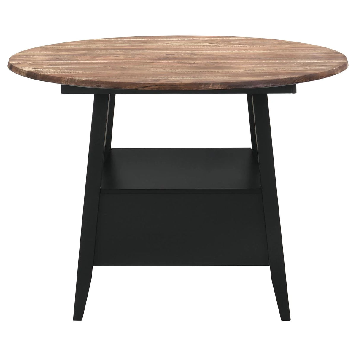 Round Counter Height Table Yukon Oak and Black N9664
