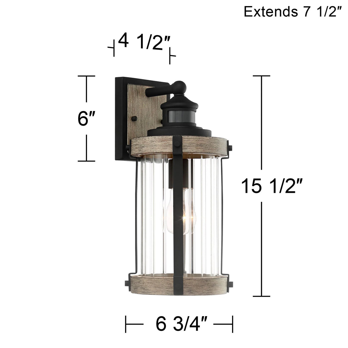 Set of 2 Gray Black Motion Sensor Dusk to Dawn Outdoor Wall Light Z74577