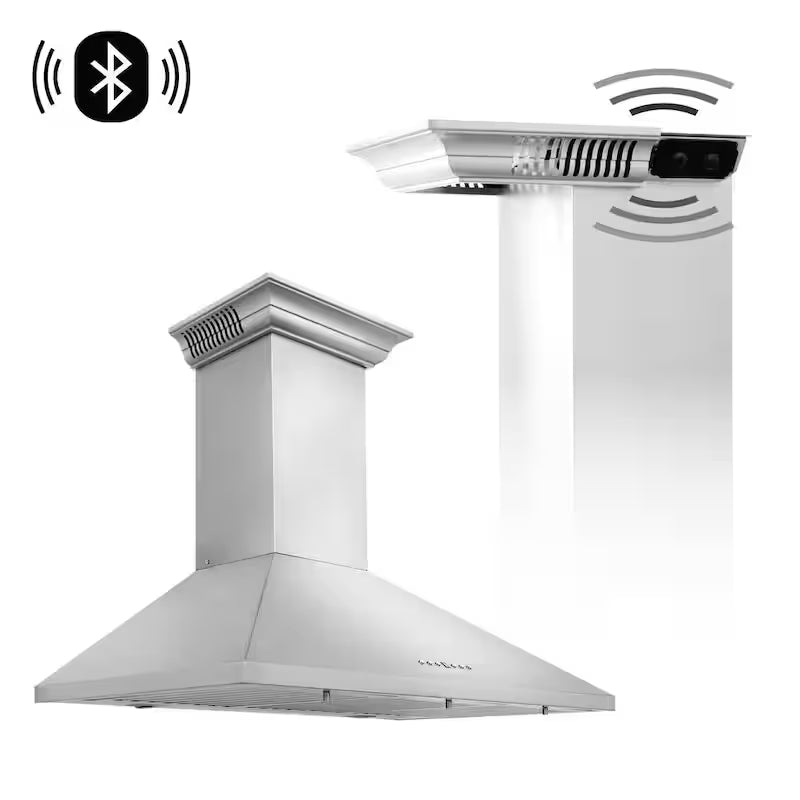 36 in. 400 CFM Ducted Wall Mount Range Hood in Stainless Steel S2894