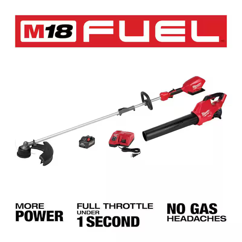 18V Lithium-Ion Cordless String Trimmer Blower Combo Kit 4-Tool V68537