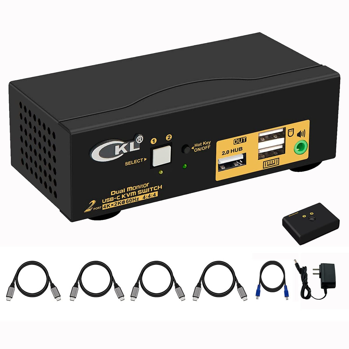 2 Port USB 3.0 KVM Switch Dual Monitor DisplayPort 1.4 4K@144Hz 8K@30Hz K6398