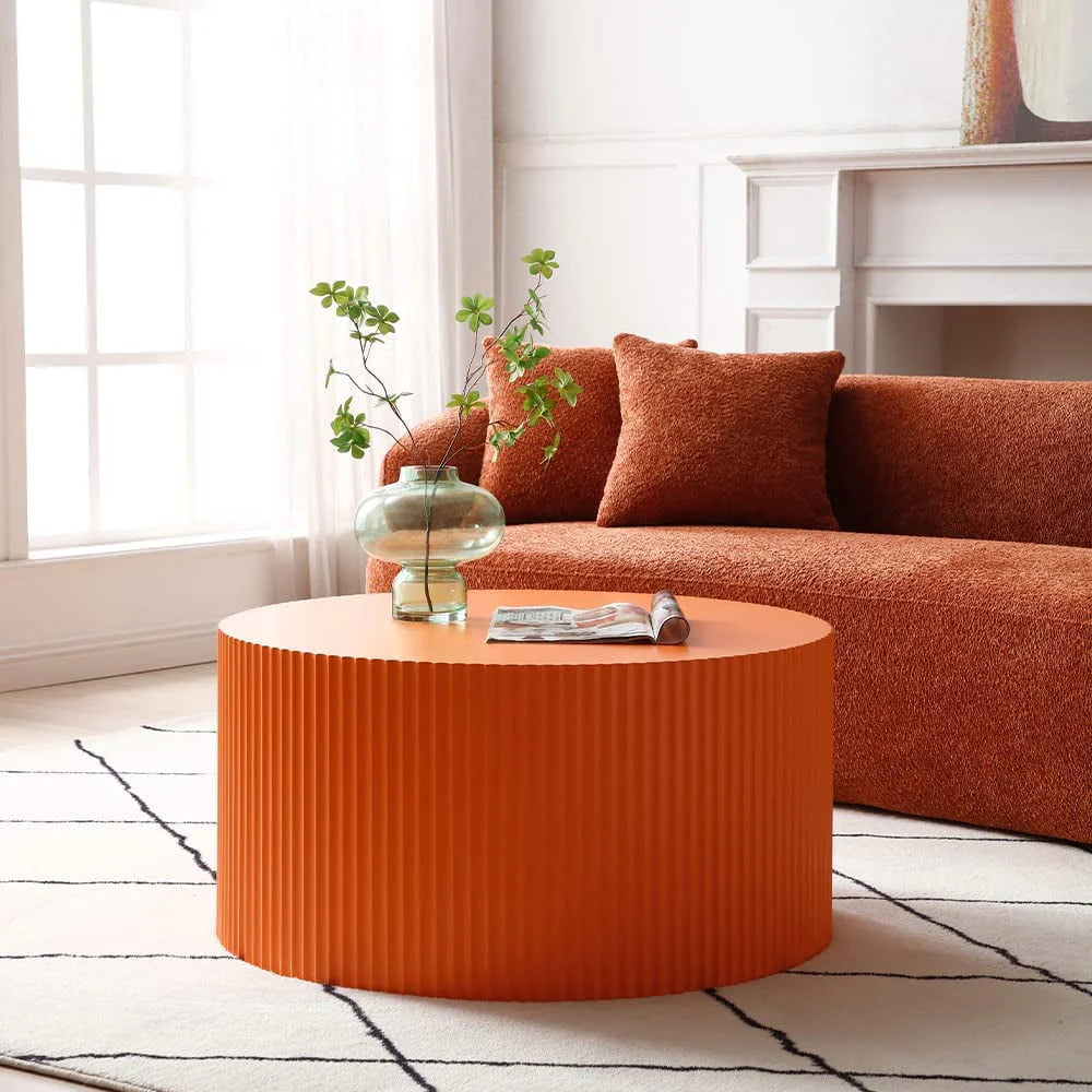 Black Round Wooden Nesting Coffee Table Set of 2 X271464
