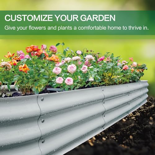 Galvanized Raised Garden Bed Dark Grey O985988