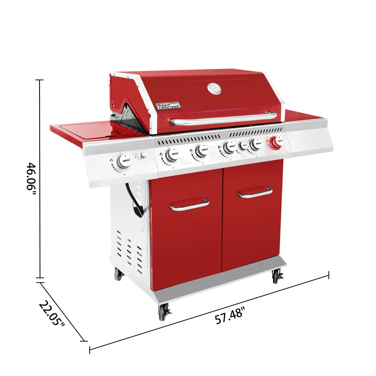 5-Burner Gas Grill with Rotisserie Kit L274118