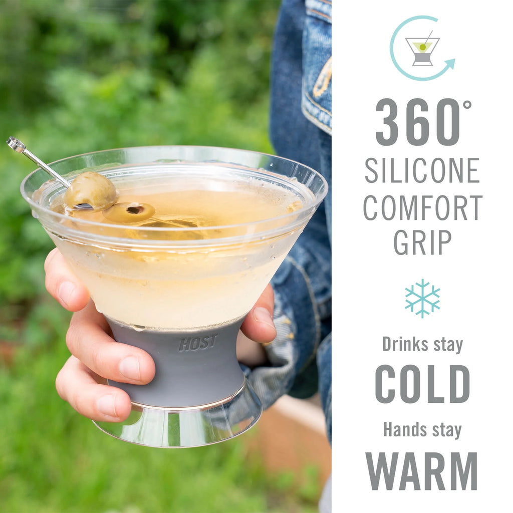 Double Wall Insulated Plastic Cooling Cups, Set of 2, Grey Y6301