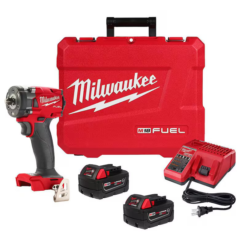 18V Lithium-Ion Brushless Cordless Compact Impact Wrench Kit H6464