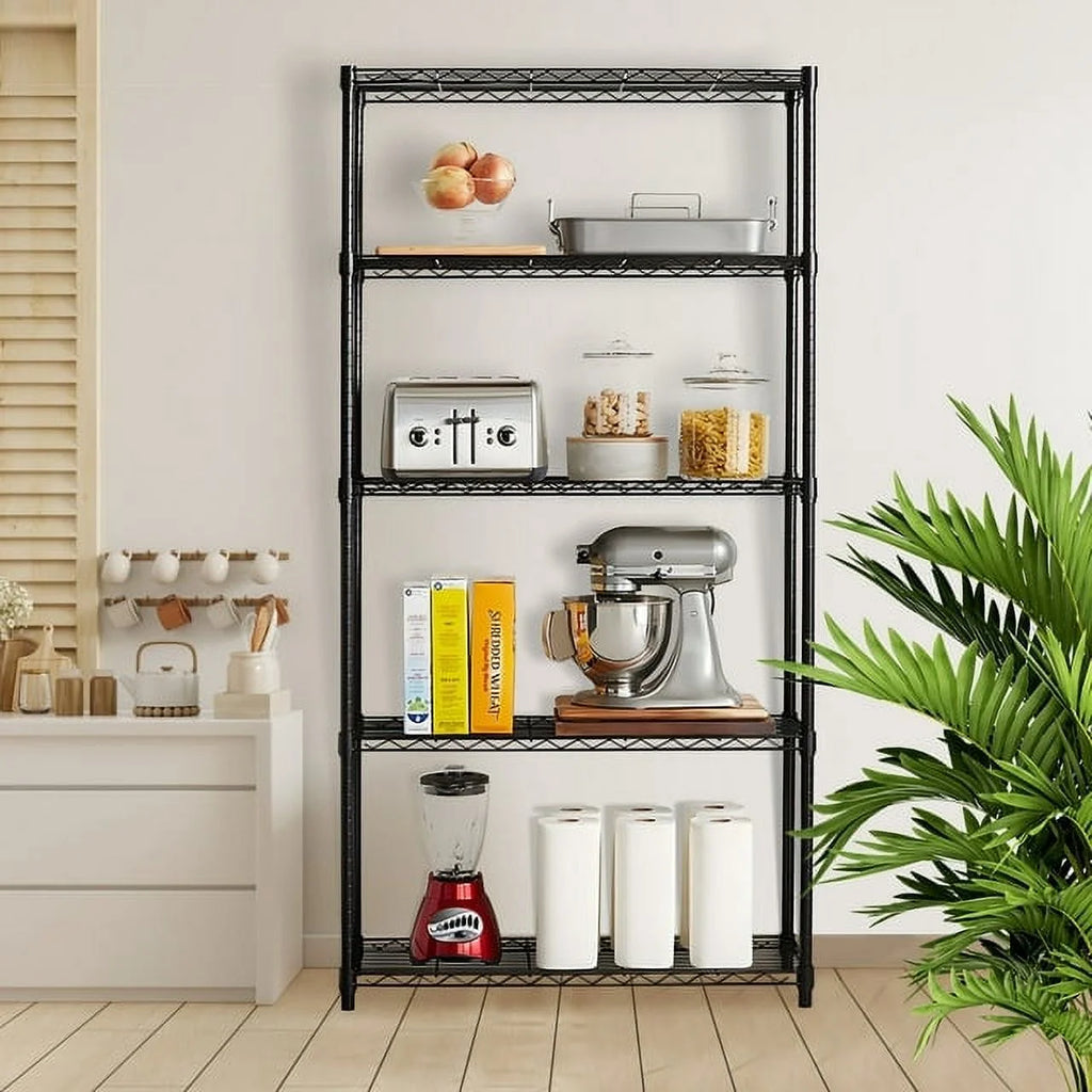 5 Tier Metal Storage Shelving Unit 35 x 14 x 70" R123565