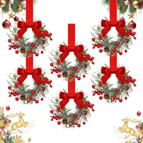 6" Mini Christmas Wreaths (4 Pc) L11836