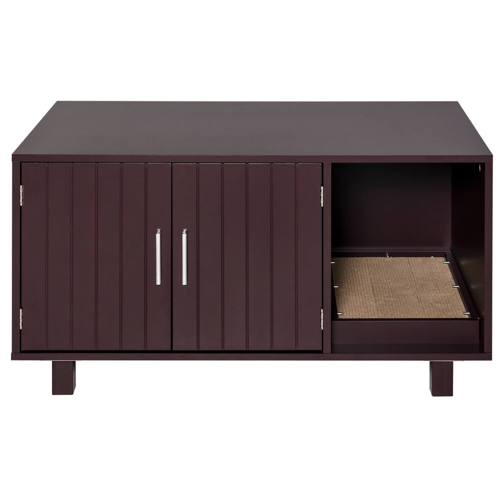 Cat Box Furniture with Scratch & Magnetic Doors F35180