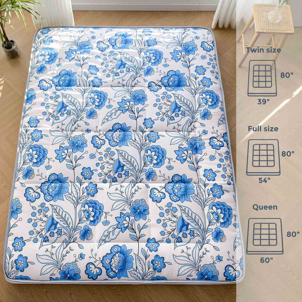 6 Extra Thick Foldable Japanese Floor Mattress, Black, Twin E729