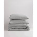 Light Grey King Cal King Organic Cotton Waffle Duvet Cover Set Q84377