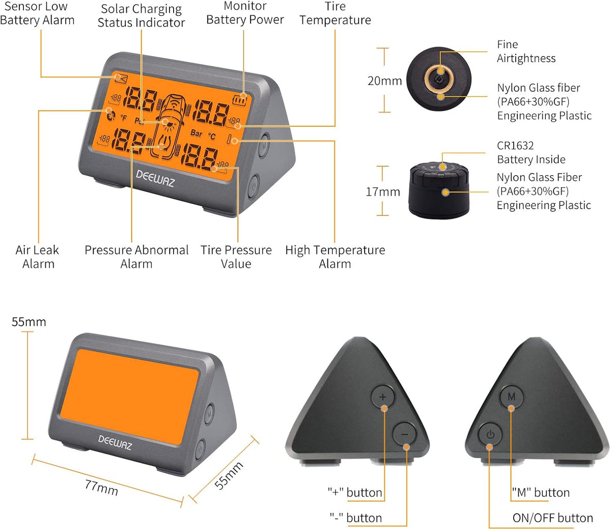 Tire Pressure Monitoring System 0-116 Psi C656