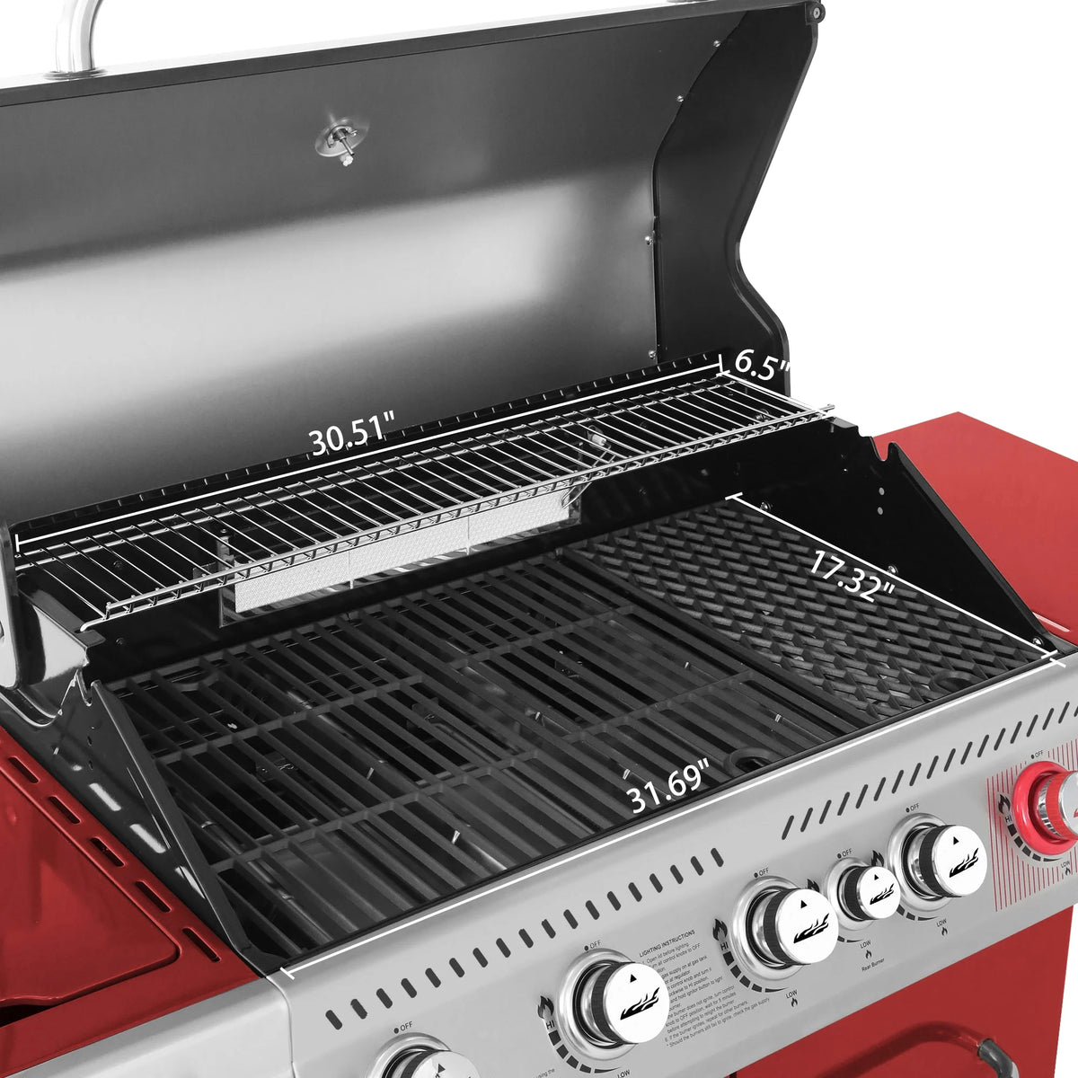 5-Burner Gas Grill with Rotisserie Kit L274118